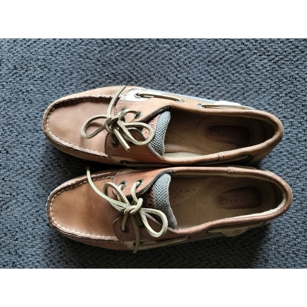 Sperry Top Sider Women's Size US 7 M Bluefish 2-Eye Boat Shoe Linen/Oat 9276619